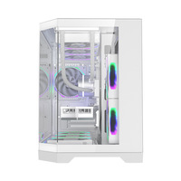 Boîtier d'ordinateur ATX/MATX, boîtier de jeu PC, cabinet transparent, châssis de serveur CPU GPU pour ordinateur de bureau avec verre trempé