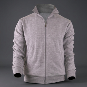 Servicio OEM de Alta Calidad, Suéter de Invierno para Hombre, 100% Algodón, Cuello Alto, Cierre de Cremallera, Liso, Venta al Por Mayor - Product Image 2