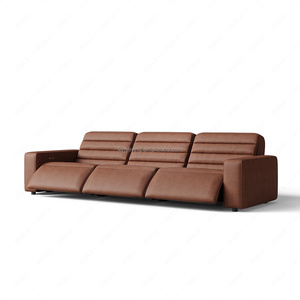 Canapé-lit sectionnel 3 places FERLY en cuir PU, ensemble de 3 pièces, pour appartement, avec fauteuil inclinable électrique à levage manuel, rembourré et moderne - Product Image 5
