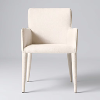 Fauteuil de salle à manger minimaliste en gros, personnalisé, élégant, luxueux, confortable, avec dossier en tissu et accoudoirs