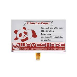 Pantalla de Tinta Electrónica Waveshare de 7.5 Pulgadas HAT (B) para Raspberry Pi, 800x480 Píxeles, Interfaz SPI Tricolor Rojo/Negro/Blanco - Product Image 2