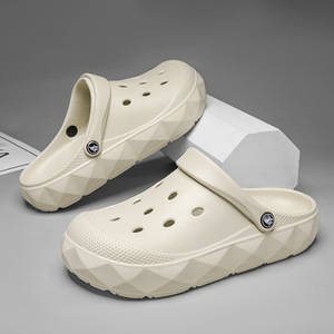 Summer Slip-On Beach Sandals <b>Men</b> Lightweight Breathable EVA Outsole <b>Platform</b> 4Cm Heel Casual <b>Shoes</b> Plus Size - Product Image 1
