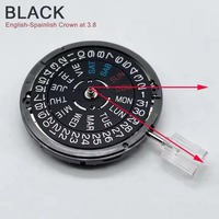 Movimientos de Reloj Mecánico Automático Seiko Original NH36A de Japón con Descuento por Cantidad, 24 Joyas, Rueda de Fecha, Movimiento NH36 de Cuerda Automática