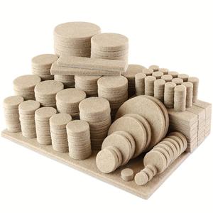 Almohadillas Redondas de Fieltro Resistentes SoftTouch, Adhesivo Fuerte, Protector de Piso Silencioso, Varios Tamaños, Beige Personalizado, Fácil Instalación - Product Image 1