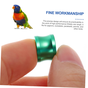 Bague en aluminium de 8 mm pour oiseaux, perroquets, pigeons – Accessoires pour pattes, entraînement au vol, identification - Product Image 1