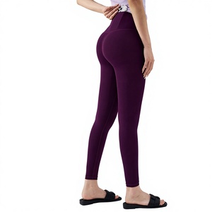 Pantalones de Yoga Morados de Quinta Generación, de Cintura Alta, Efecto Levanta Glúteos, Anti-Enrollamiento, Elásticos en Cuatro Direcciones, para Mujer - Product Image 1