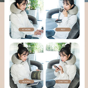 Bantal Pijat leher U pemanas elektrik, penghilang nyeri otot 3d untuk mobil dan pijat leher U serviks Shiatsu - Product Image 3