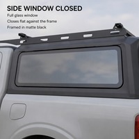 Hardtop pour pick-up avec plateforme de levage, capot de benne noir mat, vérins à gaz, qualité usine OEM