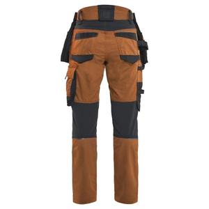 BLAKLADER - 717011494099C50 Pantalones artesanos de mujer en 2 vías elásticos Rust/Black-PANTALÓN DE TRABAJO EAN 7330509952016 - Product Image 3