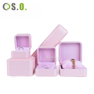 Custom New Style Green Leather Square Durable Ring <b>Earring</b> Necklace Bangle Box - Product Image 2