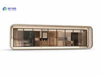 Maison capsule spatiale préfabriquée moderne en verre, maison de vacances, villa de resort, glamping à vendre