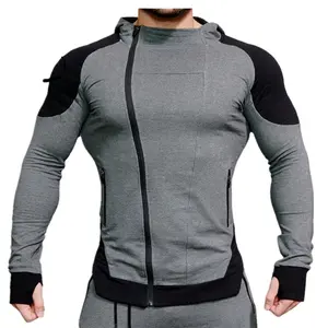 Custom fitness Running Men's Apparel Slim Fit Sports Hoodies High Quality