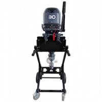 Moteur hors-bord 2 temps 30 CV en alliage d'aluminium, à commande manuelle, certifié CE, pour bateaux de pêche en eau douce