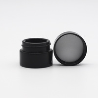 Bocaux en verre noir UV personnalisés avec couvercles en plastique CR, contenants de stockage de 3,5 g, forme ronde scellée, pour compléments alimentaires, capsules, herbes, tabac