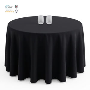 Nappe rectangulaire en polyester jacquard floral noir, tissée, usage commercial et domestique, 90x156 pouces, poids lourd, pour exposition - Product Image 1