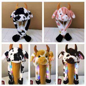 New Style <b>Bear</b> Hat Moving Ears for Design Light-Up Toy PP Cotton Filling Mesh Washed Finish Cute Warm Halloween Hat - Product Image 2