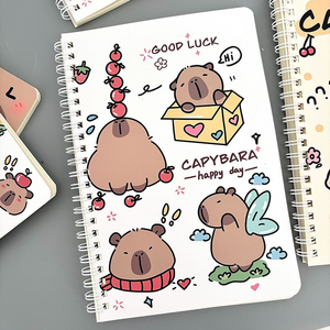 1 Pieza <span class=keywords><strong>de</strong></span> Cuaderno Espiral A5 con Diseño <span class=keywords><strong>de</strong></span> Capibara Kawaii, Cuaderno <span class=keywords><strong>de</strong></span> Ejercicios, Bloc <span class=keywords><strong>de</strong></span> Notas Bonito, Diario, Material Escolar - Product Image 4