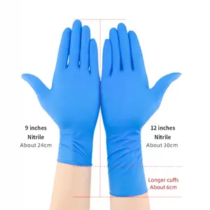 Boite de 100 Gants Nitrile Bleus Taille L Non Poudres Haute Qualite低刺激性が機器の保護を認定