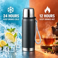 Thermos à double paroi en acier inoxydable avec couvercle-gobelet