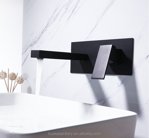 Mezclador de lavabo oculto de 2 orificios Grifo de lavabo de montaje en pared <span class=keywords><strong>Grifos</strong></span> de pared de lavabo - Product Image 4