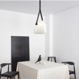 Lámpara de Araña de Cristal Creativa Posmoderna para Dormitorio y Sala de Estar, Cabecera de Cuero Artística con Luces Colgantes de Diseño - Product Image 2