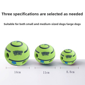 Köpekler ve evcil hayvanlar için interaktif çevre dostu Giggle topu büyük/orta/küçük eğlenceli PVC IQ eğitim oyuncak haddelenmiş sarsılmış sesler ile - Product Image 5