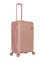 Valise de voyage en ABS couleur or rose avec protection des coins, modèle en promotion à prix incroyable