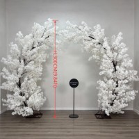 DKB Fabrik Großhandel Weißer Hornförmiger Bogen Künstlicher Kirschblütenbaum für Hochzeit Hotel Event Blumendekoration