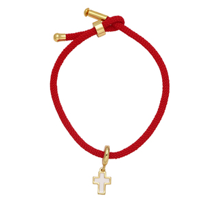 2024 Hip Hop Jewelry Lovely <strong>Mickey</strong> Cross Star Love Heart Pendant <strong>Bracelet</strong> 18K Gold Plated Zircon Stones Good Luck Red Rope Girls - Product Image 4