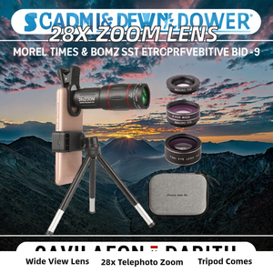 Objectif de téléphone portable CPYP 28x, télescope monoculaire, objectif zoom grand angle, mise au point automatique, matériau ABS pour capturer les paysages et les animaux - Product Image 2