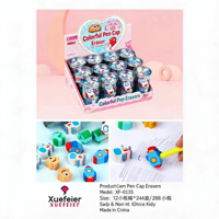Ensemble de gommes de Noël mignonnes, gommes à effacer pour le dessus des crayons, cadeau de papeterie pour enfants