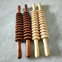 12 Rouleaux de Massage en Bois pour la Cellulite, Rouleau de Maderothérapie, Bâton de Massage Lymphatique