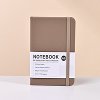 Carnet A5 en Similicuir avec Logo Personnalisé Imprimé, 100 Pages Lignées Blanc Ivoire, Reliure Thermique, Journal Scolaire Macaron