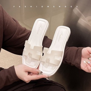 2026 New Summer Korean Style One Strap Slides Women Flat Soft Sole Fashion Outdoor Parent Child <b>Slippers</b> - Product Image 2