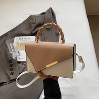 Sac messager de luxe pour femme, nouvelle collection 2026, design tendance, sac à bandoulière unique en PU imperméable, forme carrée