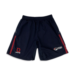 Shorts de sport personnalisés pour hommes avec cordon de serrage, impression par transfert thermique, respirants, anti-UV, séchage rapide, toile vintage non tissée - Product Image 2