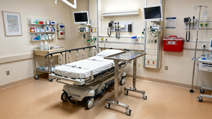 โต๊ะเครื่องมือผ่าตัดปรับระดับได้พร้อมขาตั้งสปริงแก๊สสแตนเลสแบบนิวเมติก ราคาโรงงาน หมุนได้ 360 องศาแบบเงียบ °   ล้อเลื่อน - Product Image 5