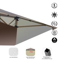 Tente extérieure à baldaquin pop-up de 11 'x 11', abri solaire instantané pour patio, tente à baldaquin de gazebo