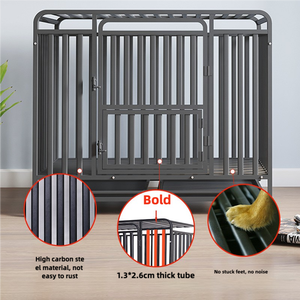 Plastik tepsi ucuz fiyat demir malzeme ile en çok satan kolay taşıma Metal köpek kulübesi Mult boyutu katlanır köpek kafesi - Product Image 3