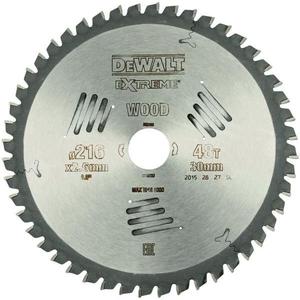Hoja de sierra para madera Dewalt Extreme de 216 mm x 2,6 mm, 48 dientes, orificio de 30 mm para cortar madera - Product Image 1