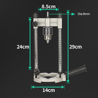 Support de perceuse de précision Support de perceuse de tuyau Guide de forage avec angle réglable et poignée amovible Outil de bricolage