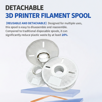 Bobine de filament d'imprimante 3D vide réutilisable 200 mm, enrouleur en plastique rechargeable détachable à verrouillage par torsion, bobine de 1 kg pour PLA, ABS, PETG de 1,75 mm