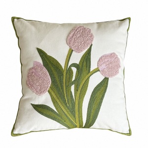 Housse de <span class=keywords><strong>coussin</strong></span> de luxe brodée personnalisable, carrée, <span class=keywords><strong>pour</strong></span> <span class=keywords><strong>canapé</strong></span>, salon, chevet, <span class=keywords><strong>coussin</strong></span> de dossier - Product Image 5