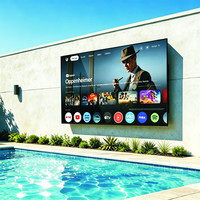 Téléviseur LED d'extérieur 75 pouces avec résistance aux intempéries IP55, résolution 4K, système d'exploitation Web OS, haut-parleurs 2x10W pour hôtels et complexes hôteliers