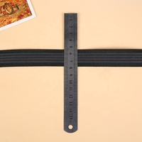 Sangle élastique antidérapante de 25 mm en caoutchouc, en polyester/nylon durable, noire et blanche, pour vêtements, chaussures, textiles de maison, sacs et sangles.