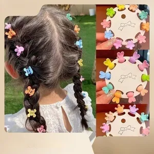 10 Pcs/Set Fashionable Flowers Hairpin Crown Mini Versatile Gripping Clip Cute Hair Accessories Girl