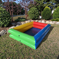Piscine gonflable rectangulaire profonde en PVC personnalisable YIBEI, colorée pour l'été, pour enfants et adultes