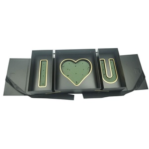 กล่องของขวัญวาเลนไทน์ ฉันรักคุณ พร้อมจัดดอกกุหลาบในกล่องกระดาษแข็งสุดหรู สำหรับวันแม่ - Product Image 4