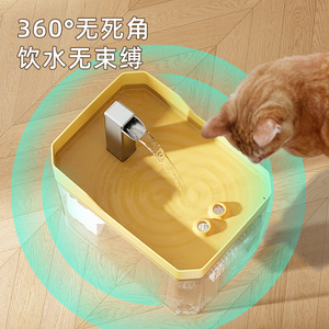 Fuente de agua automática para mascotas con sistema de filtración para gatos y perros, diseño moderno de plástico. - Product Image 2