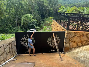 Panneaux muraux en acier Art Déco personnalisés, écrans, cloisons métalliques, séparateurs d'intimité en acier Corten, intérieur/extérieur - Product Image 5